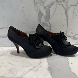 Poetic License black satin booties